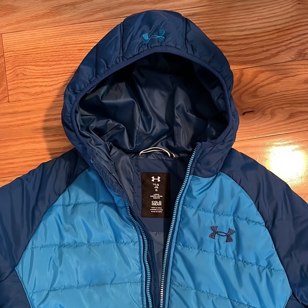 Under Armor Youth Tuckerman Cold Gear puffer jacket blue Sz large $89 - Picture 8 of 11